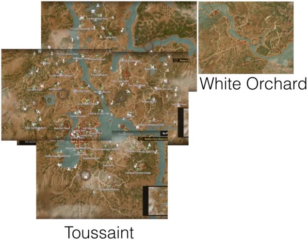 The Witcher 3: Blood and Wine Toussaint Map vs Ard Skellig ...